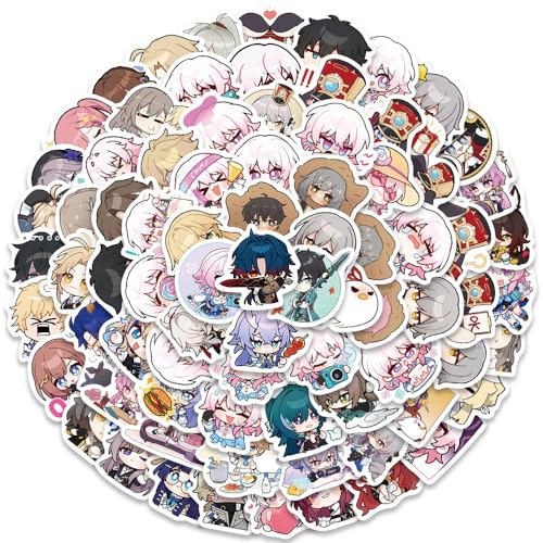 80pcs Honkai Star Rail Aufkleber PVC Wasserdichte Graffiti Aufkleber, Anime CHIBI Cute Figure DIY Gepäck Kühlschrank Laptop Skateboard Aufkleber Personalisierte Kombination Nicht Wiederholt von MayDee