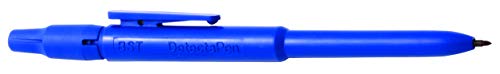 Maya Professionelles Werkzeug F700–2/2 Marker Detectable Pro von Metallen und X-Ray, feine Spitze, mit Clip, Blau, 10 Stück Body, blau ink von Maya