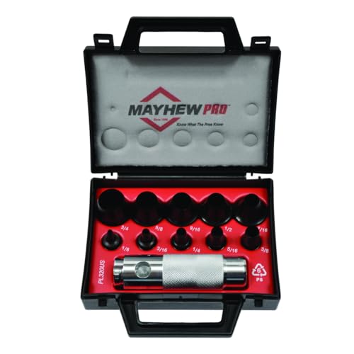 Mayhew Pro 66008 1/8 Zoll bis 3/4 Zoll SAE Lochstanzer-Set von Mayhew