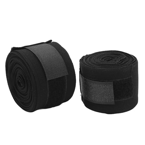 Boxen Handwurzelt Baumwolle Schnelle Trocknung Elastischer Stütze Knuckles Sport Hand Wraps Kickboxing Muay Thai (Schwarz) von Mayueri