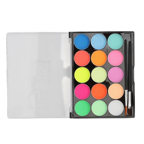 Gesichtsbemalungsset, Make-up-Palette auf Wasserbasis, Waschbar, 15 Farben für Cosplay, Halloween (Typ B) von Mayueri