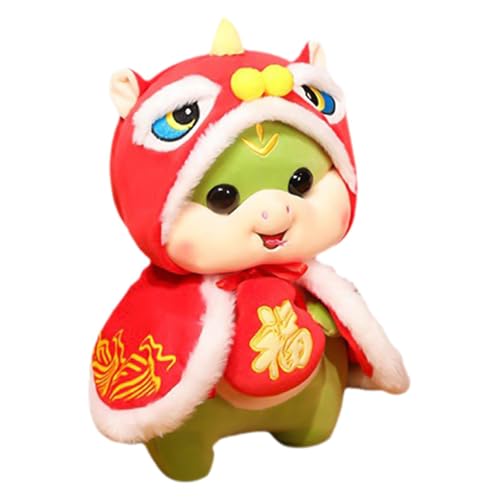 Chinesische Plüsch-Maskottchen-Schlange, Frühlingsfest-Plüschschlange - Plüschschlange Kuschelpuppe Chinesisches Maskottchen - Chinesisches Neujahrs-Plüschtier, weiches Haushaltskissen für Kinderzimme von Mbiyhgta