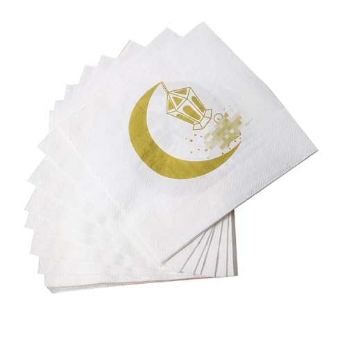 Mbiyhgta Party-Servietten, Cocktail-Servietten | Moon Star gedruckt hochsaugfähige Papierservietten - 2-lagig weiche Dekoration für Dinner-Partys für Feiertage von Mbiyhgta