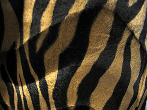 Zebra Stoff dunkel Fell Imitat braun-schwarz Velboa Meterware Tierfell Fellstoff Fellimitat Kunstfell von Mc-Stoff