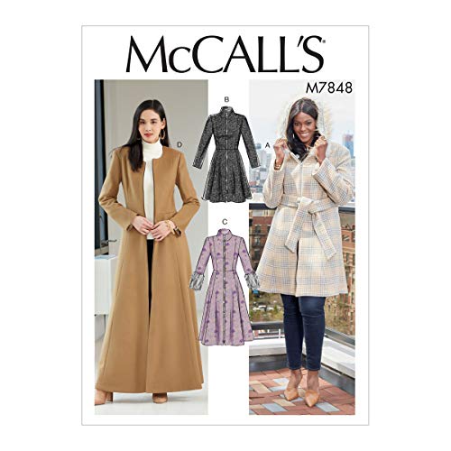 McCall Pattern McCall's M7848B5 Women's Winter Coat Sewing Patterns, Sizes 8-16 Schnittmuster, Wollmischungen, 8-10-12-14-16, Einheitsgröße von McCall's