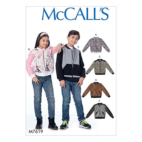 McCall 's Patterns 7619 CHJ Kinder/Mädchen/Jungen Jacke, Mehrfarbig von McCall's Patterns