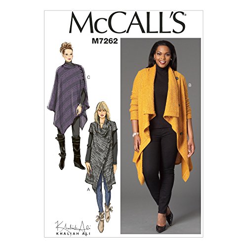 McCall's Patterns M7262 Damen-Pullover, Mantel und Poncho, RR (18W-20W-22W-24W) von McCall's