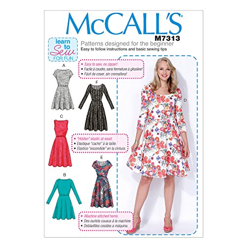 McCall's Patterns M7313 Damen Ausgestelltes Kleid, Größe RR (18W-20W-22W-24W) von McCall's Patterns