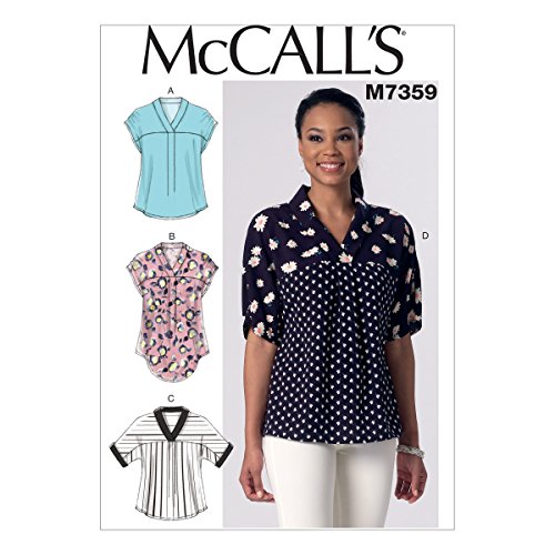 McCall's Schnittmuster 7359 ZZ, Damen-Tops, Größen LRG-XXL, Baumwolle, Mehrfarbig, X XX-Large von McCall's