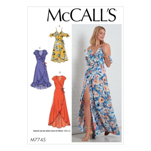 McCall's Patterns M7745A5 Misses' Kleider, Krepp, A, C, D von McCall's