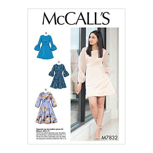 McCall's Patterns McCall's M7832A5 Schnittmuster für Damenkleid, Puff und Glockenärmeln, Größen 32-42 von McCall's