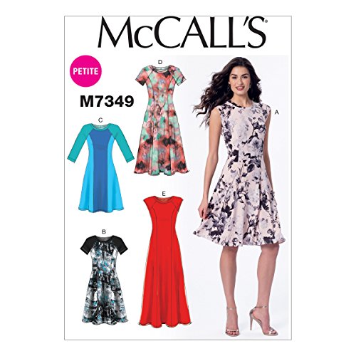 McCall's Patterns McCall's Schnittmuster 7349 A5, Damenkleider, Größen 34-42, Muster:, Mehrfarbig, (6-8-10-12-14) von McCall's Patterns