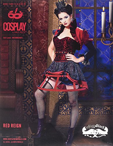 Cosplay von McCall 's rot Reign Bolero Jacke/Korsett/Rock und Reifen, Mehrfarbig, Größen 12–20 von McCall's