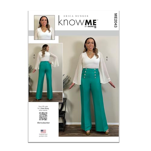 Know Me Schnittmuster-Set für Damen, V-Ausschnitt-Bodys und halb-taillierte Hosen, Design-Code ME2043, Größen 34-36-38-40-42 von McCall's