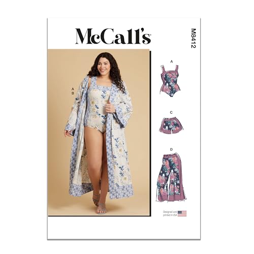 MCCALLS Damen Body, Robe, Shorts und Hose W3 (30W-32W-34W-36W-38W) M8412W3 von McCall's