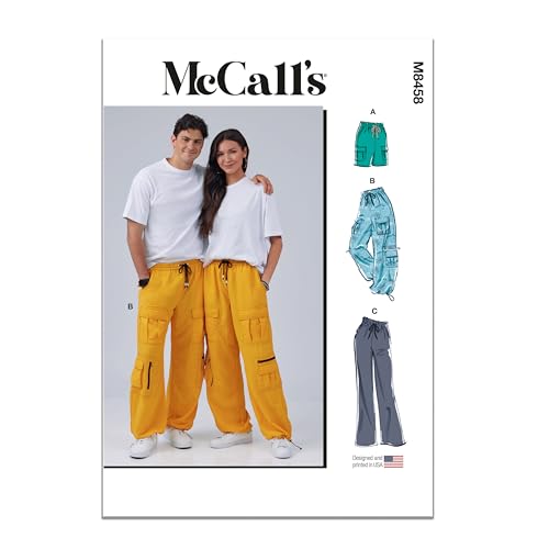 MCCALLS M8458A Unisex-Shorts und Hose, zum Hineinschlüpfen, Größe XS, S, M, L, XL, XXL von McCall's