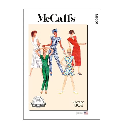 MCCALLS M8500H5 Schnittmuster für Damen-Strickkleid und Jumpsuits H5 (34-36-38-40-42) von McCall's