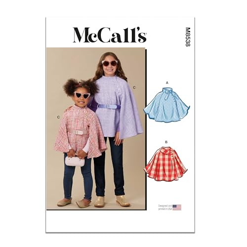 MCCALLS Schnittmuster M8538K5 Kinder und Mädchen Capes K5 (7-8-10-12-14) von McCall's