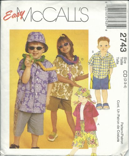 McCall's 2743CD Schnittmuster EasyShirt & Shorts Größe 24 von McCall's