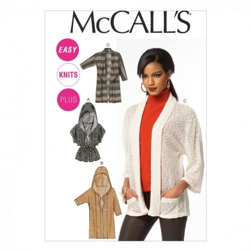 McCall 's Damen Schnittmuster 6802 Strickjacken und Jacken + Gratis Minerva Crafts Craft Guide von McCall's