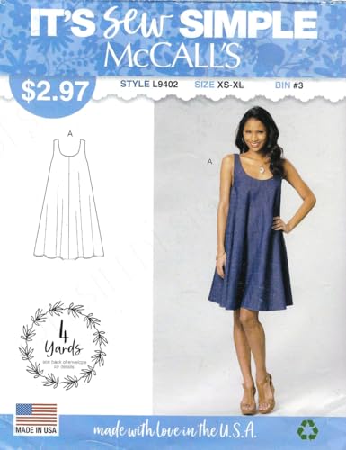 McCall's L9402 Schnittmuster für ärmellose Sommerkleider für Damen, Größe XS-XL von McCall's