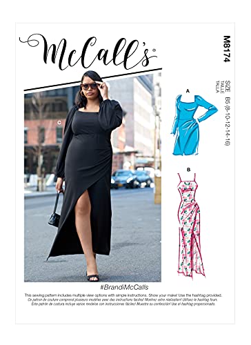 McCall's M8174KK Schnittmuster-Set, für Pullover und Kleid, für Damen, Design Code M8174, Übergrößen 56 - 70 W von McCall's