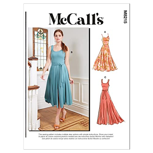 McCall's M8215B5 Strickkleid für Damen Schnittmuster-Set, Code M8215, mehrfarbig, Sizes 8-10-12-14-16 von McCall's