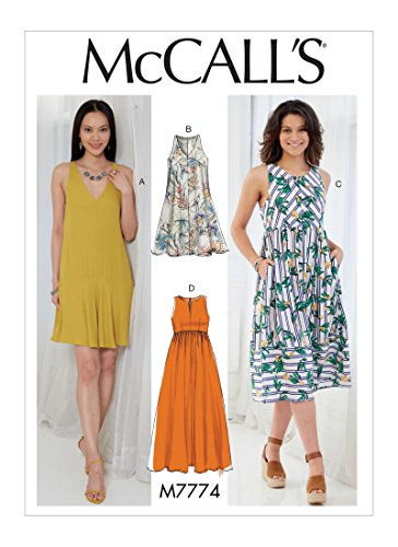 McCall's Patterns M7774A5 Misses' Dresses Schnittmuster, Papier, multi, A5 (6-8-10-12-14) von McCall's