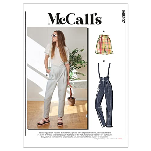 McCall's Schnittmuster M8207A5 (34-36-38-40) Damenhosen, mehrfarbig, A5 (6-8-10-12-14) von McCall's