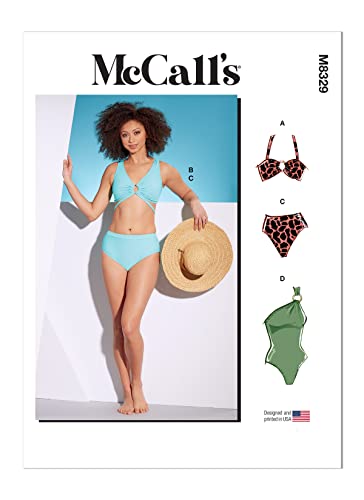 McCall's Schnittmuster-Set für Damen-Badeanzüge, Designcode M8329, Größen 32-34-36-40 von McCall's