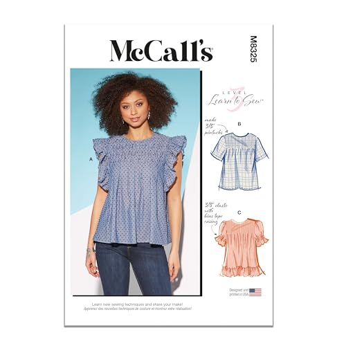 McCall's Schnittmuster-Set für Damen-Tops, Design-Code M8325, Größen XSM-SML-MED von McCall's