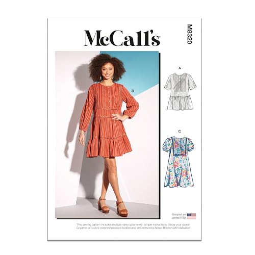 McCall's Schnittmuster-Set für Damen-Tunika und Kleider, Designcode M8320, Größen LRG-XLG-XXL von McCall's