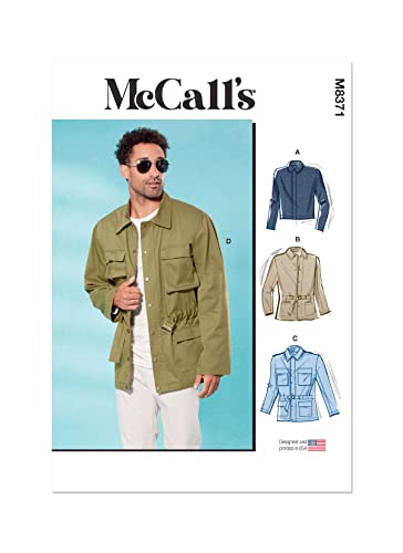 McCall's Schnittmuster-Set für Herrenjacke mit Kragen, Design-Code M8371, Größen 34-36-38-40-42 von McCall's