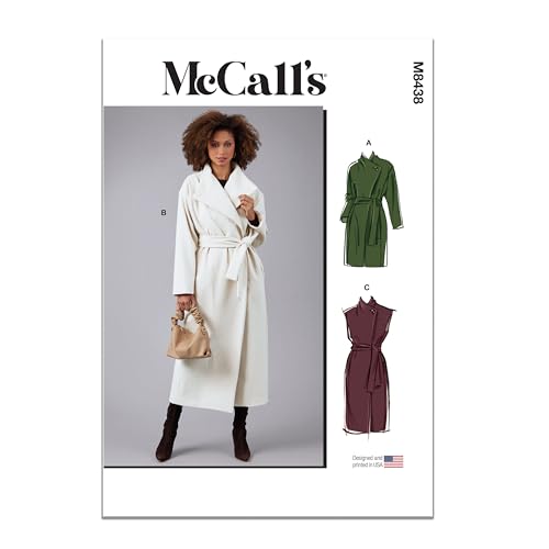 McCall's Schnittmuster-Set für Mäntel und Westen für Damen, Design Code M8438, Größen 40-42-44-46-48 von McCall's