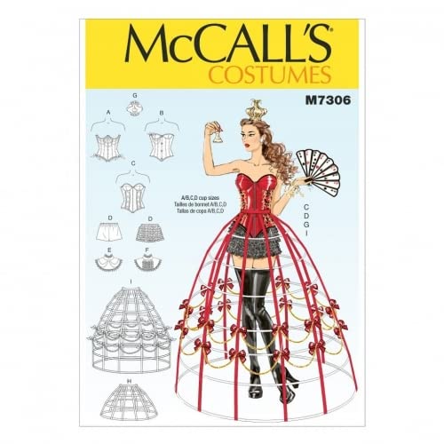 McCalls Schnittmuster 7306 für Damen, Korsett & Reifrock, Kostüm von McCall's