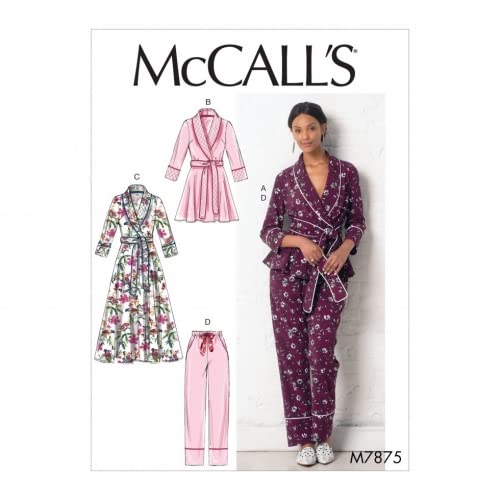 McCalls Schnittmuster 7875 Nachtwäsche, Pyjama, Bademäntel Z (LRG-XLG) von McCalls