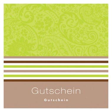 Gutschein-Klappkarte hellgrün/beige - 12 Stück von McDEKO