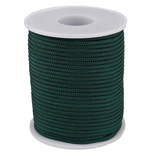 McFanBe Nylon Schnur für Halskette Armband Schmuck Herstellung von Bastelzubehör (2mm-98feet, Dunkelgrün) von McFanBe