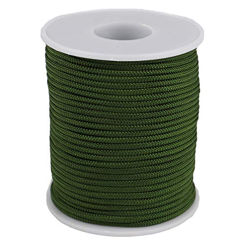 Nylon Schnur für Halskette Armband Schmuck Herstellung von Bastelzubehör (2mm-98feet, Armeegrün) von McFanBe