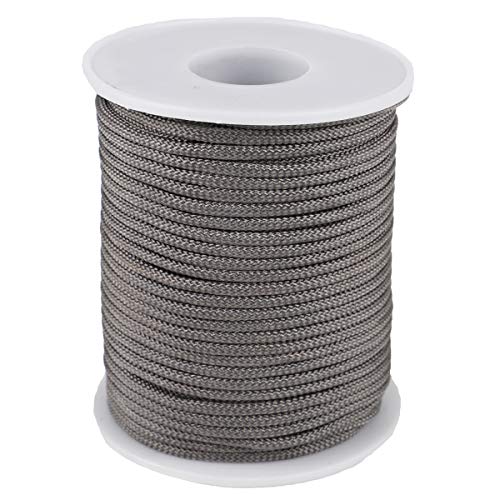 Nylon Schnur für Halskette Armband Schmuck Herstellung von Bastelzubehör (2mm-98feet, Grau) von McFanBe