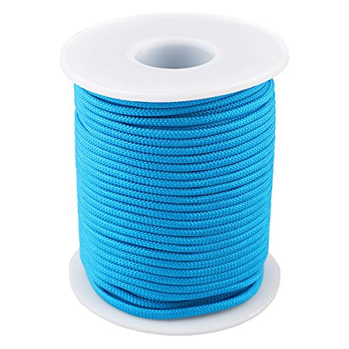 Nylon Schnur für Halskette Armband Schmuck Herstellung von Bastelzubehör (2mm-98feet, Hellblau) von McFanBe