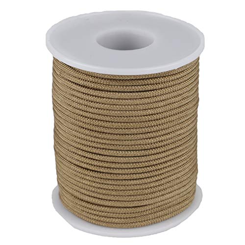 Nylon Schnur für Halskette Armband Schmuck Herstellung von Bastelzubehör (2mm-98feet, Khaki) von McFanBe