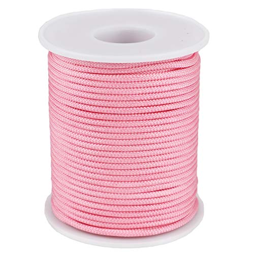 Nylon Schnur für Halskette Armband Schmuck Herstellung von Bastelzubehör (2mm-98feet, Rosa) von McFanBe