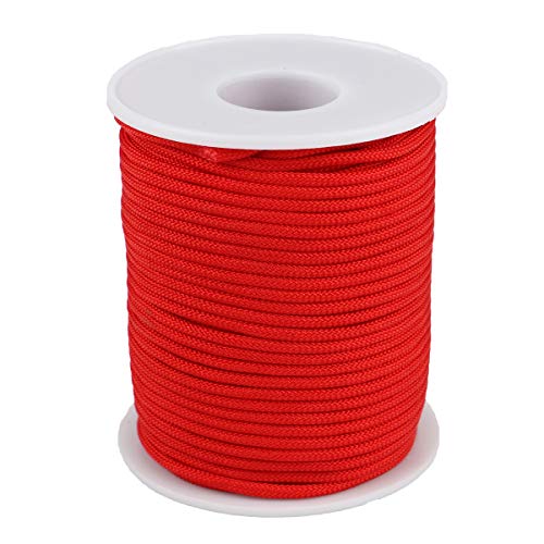 Nylon Schnur für Halskette Armband Schmuck Herstellung von Bastelzubehör (2mm-98feet, Rot) von McFanBe