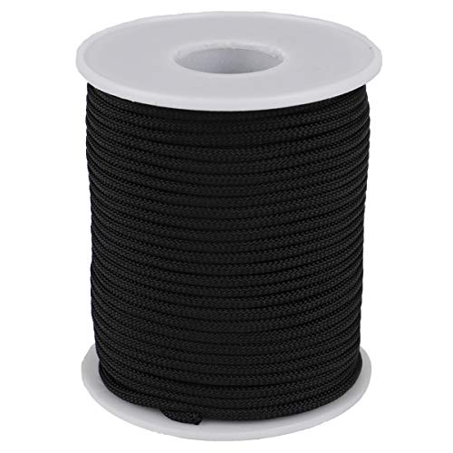 McFanBe Nylon Schnur für Halskette Armband Schmuck Herstellung von Bastelzubehör (2mm-98feet, Schwarz) von McFanBe