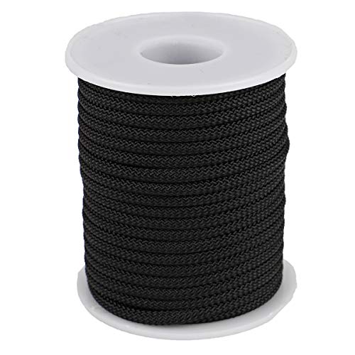 Nylon Schnur für Halskette Armband Schmuck Herstellung von Bastelzubehör (3.5mm-45feet, Schwarz) von McFanBe