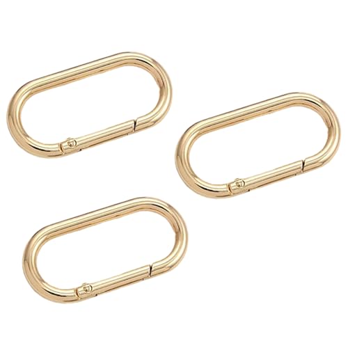 3 Stück Ring-Clips für Geldbörsenriemen, Geldbörsen-Clips für Handtaschen, Schlüsselclip für Geldbörse, Schlüsselanhänger, Taschenriemen-Clip (Gold) von Mcduyant