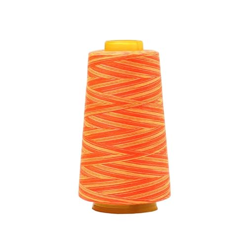 1 Rolle 2744 m Polyester-Nähgarn, orangefarbenes Nähmaschinengarn, farbiges Polyestergarn, buntes Polyester-Nähgarn, Handnähgarn von Mcoser