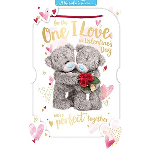 3D-Holografikkarte zum Valentinstag, Aufschrift "One I Love Me To You" von Me To You Bear