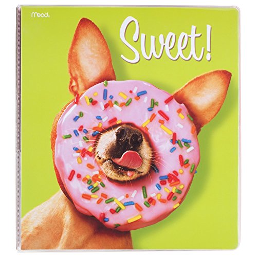 Mead 3-Ringbuch, 2,5 cm, lustiges Donut-Hunde-Design (73351) von Mead